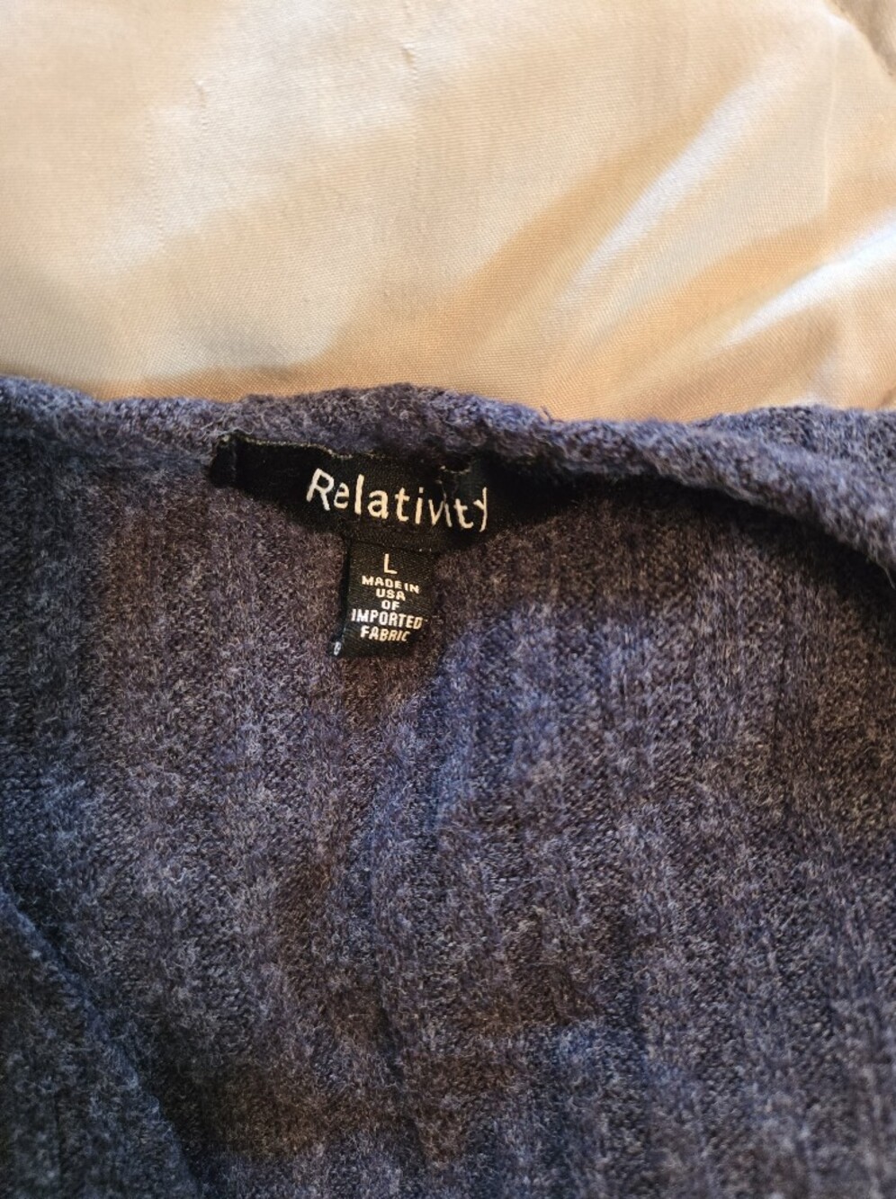 Relativity Ribbed Open Front Draped Cardigan - Picture 2 of 3